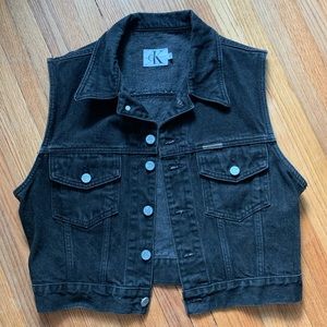 Calvin Klein Jeans 90’s Grunge Black Jean Vest